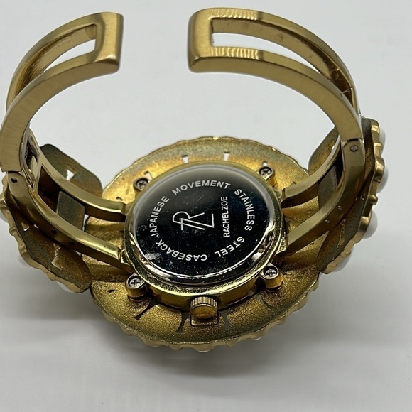 Rachel Zoe White Stone Cuff Hidden Watch - Picture 3 of 7